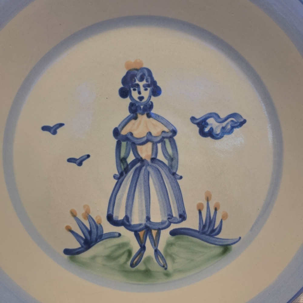 M.A. Hadley Vintage Pottery 11" Dinner Plate Farmers Wife Signed #2 - Picture 2 of 5